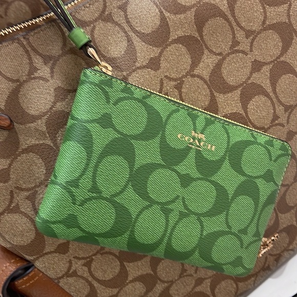 Coach Corner Zip Wristlet In Signature Canvas
Im/Neon Green - Picture 11 of 16